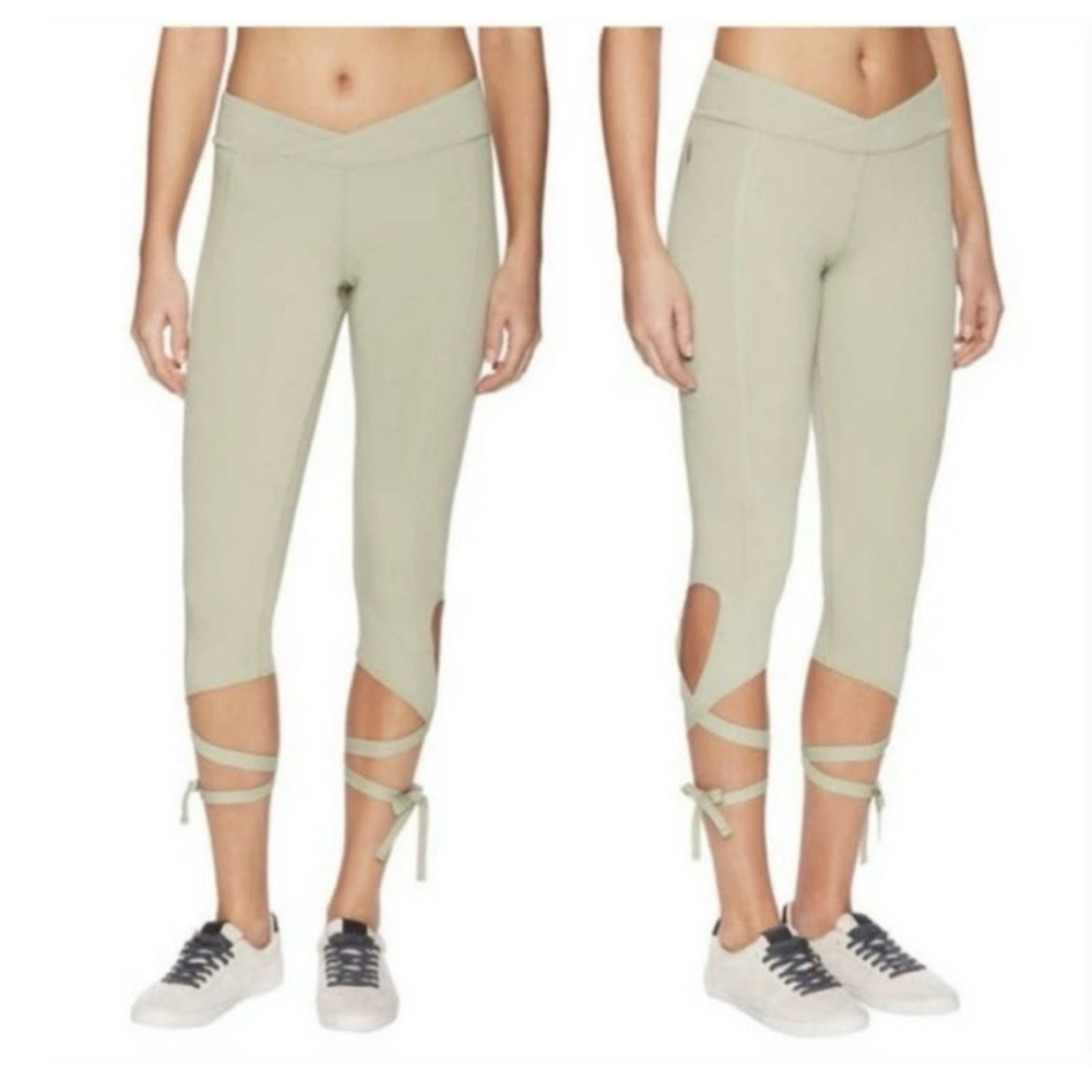 FP Movement by FreePeople Turnout Tie Leggings - Sage Green - Size Small
